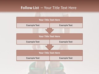 Funny Little Girl In Big Mountain Ski Boots And Short White Dress Stands On White Background PowerPoint Template