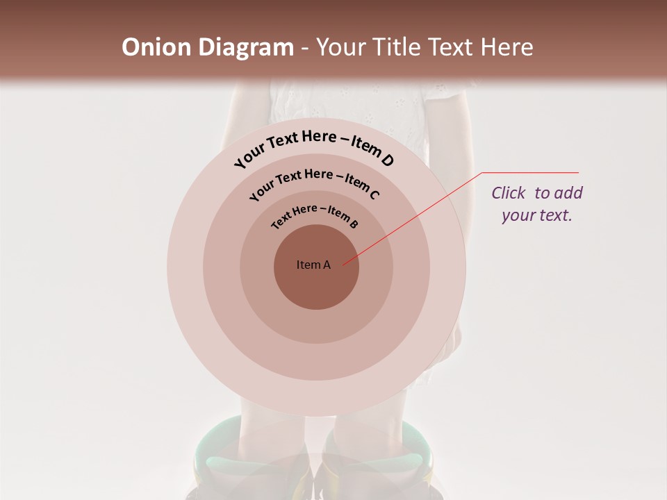 Funny Little Girl In Big Mountain Ski Boots And Short White Dress Stands On White Background PowerPoint Template