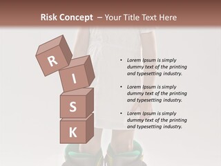 Funny Little Girl In Big Mountain Ski Boots And Short White Dress Stands On White Background PowerPoint Template