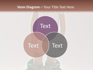 Funny Little Girl In Big Mountain Ski Boots And Short White Dress Stands On White Background PowerPoint Template