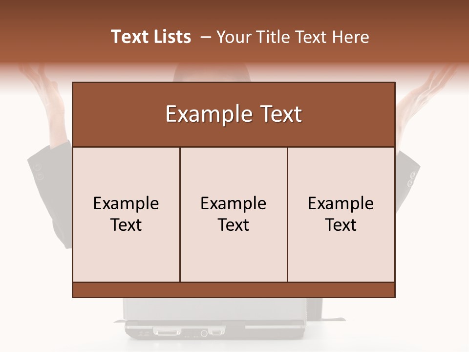 Business Woman Having Success Online On Her Laptop - Isolated Over A White Background PowerPoint Template