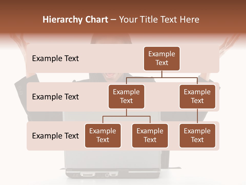 Business Woman Having Success Online On Her Laptop - Isolated Over A White Background PowerPoint Template
