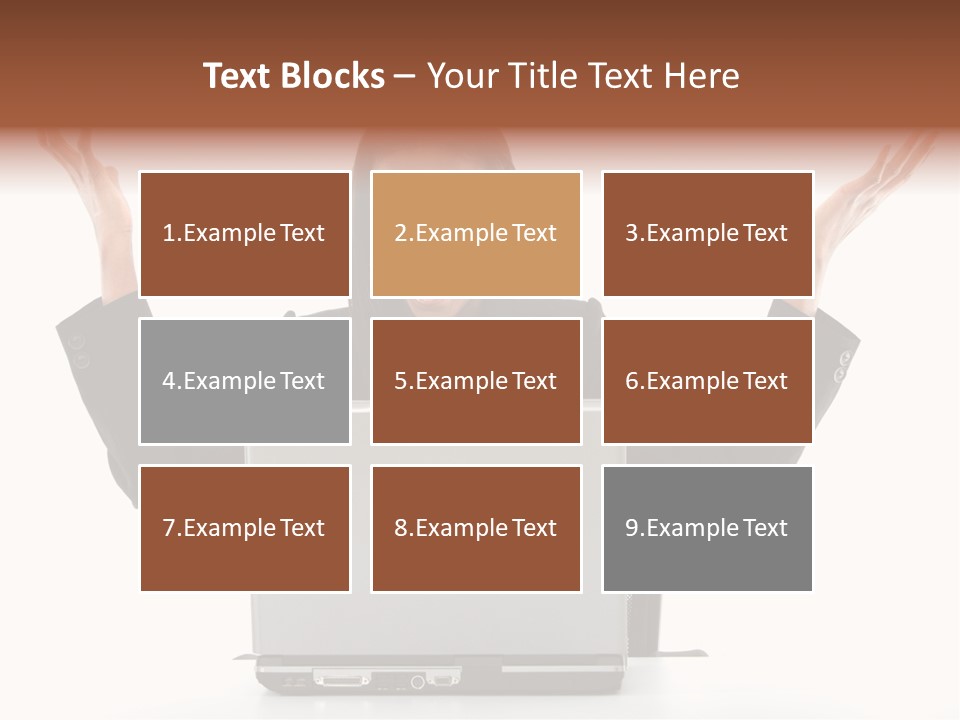 Business Woman Having Success Online On Her Laptop - Isolated Over A White Background PowerPoint Template