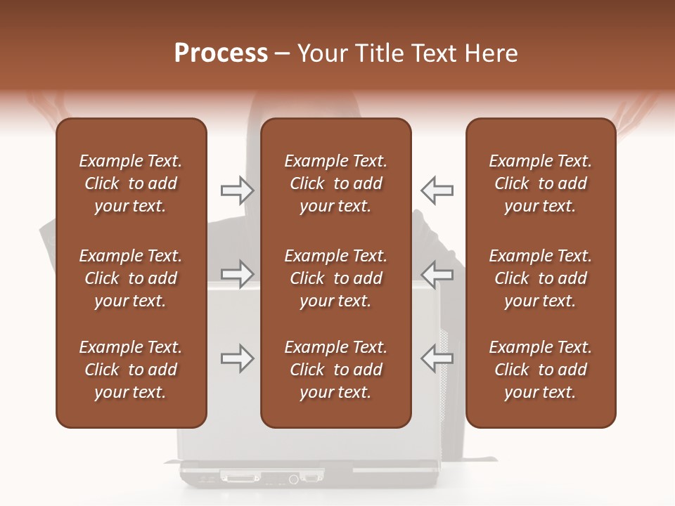 Business Woman Having Success Online On Her Laptop - Isolated Over A White Background PowerPoint Template