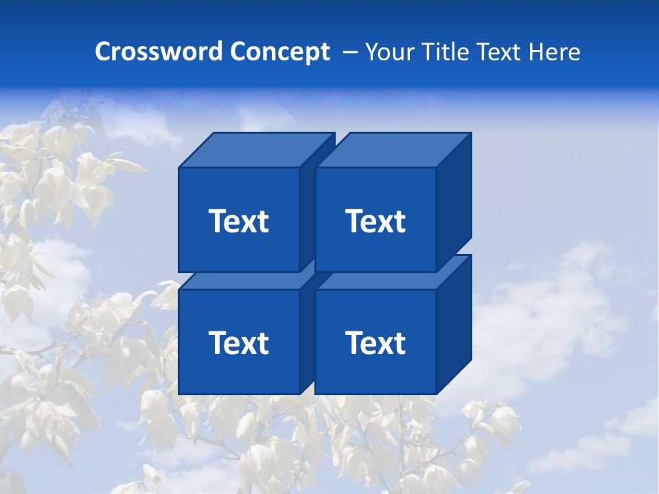 Beautiful Flower Yucca. Closeup PowerPoint Template