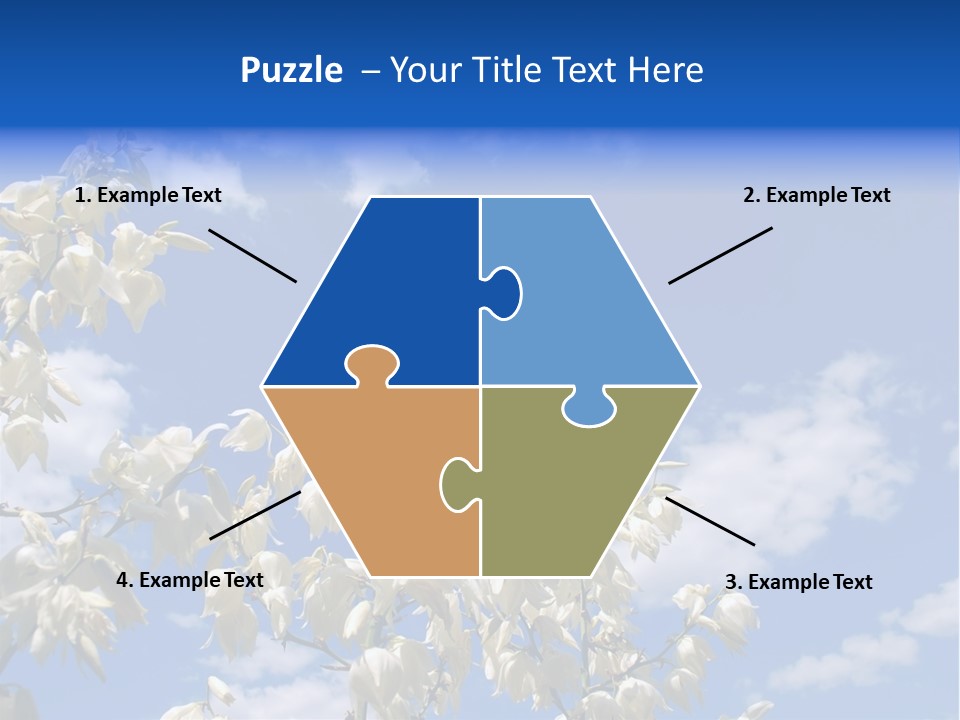 Beautiful Flower Yucca. Closeup PowerPoint Template