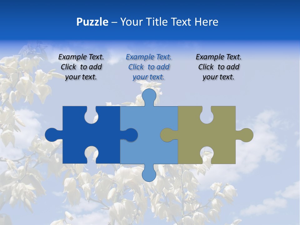 Beautiful Flower Yucca. Closeup PowerPoint Template