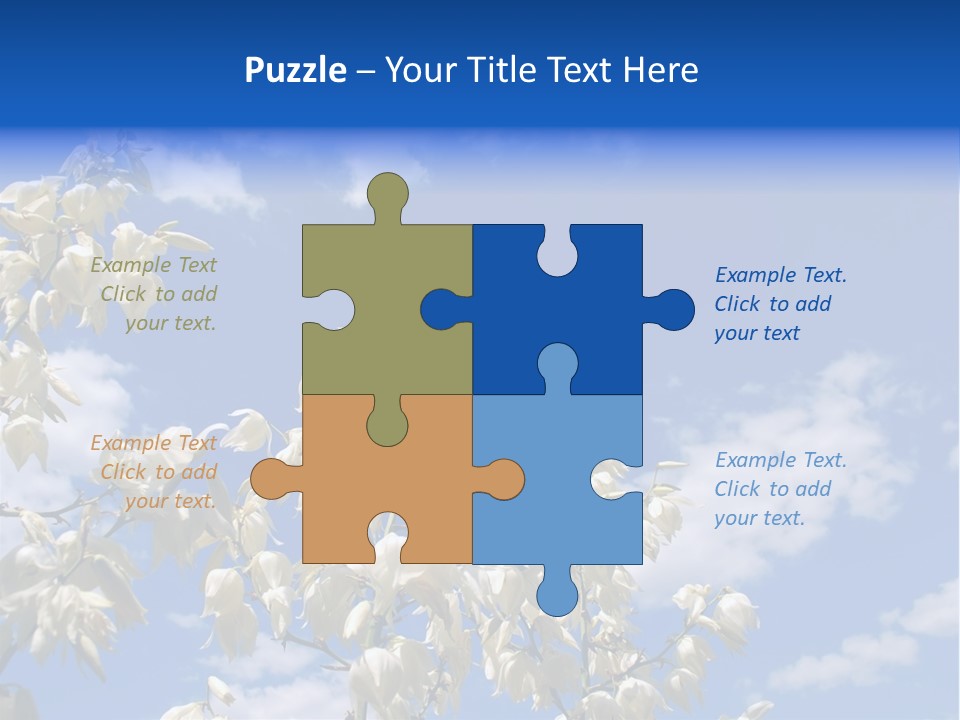 Beautiful Flower Yucca. Closeup PowerPoint Template