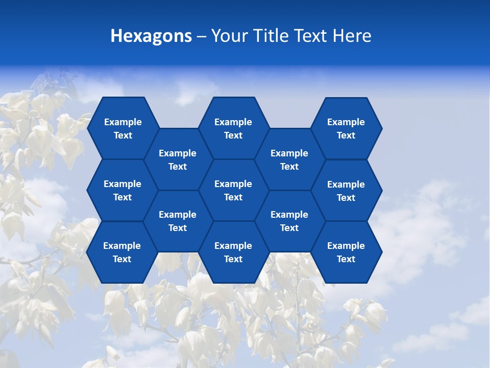 Beautiful Flower Yucca. Closeup PowerPoint Template