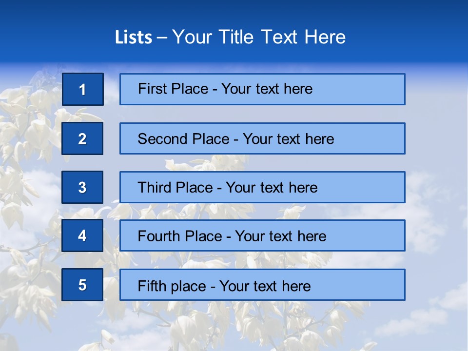 Beautiful Flower Yucca. Closeup PowerPoint Template