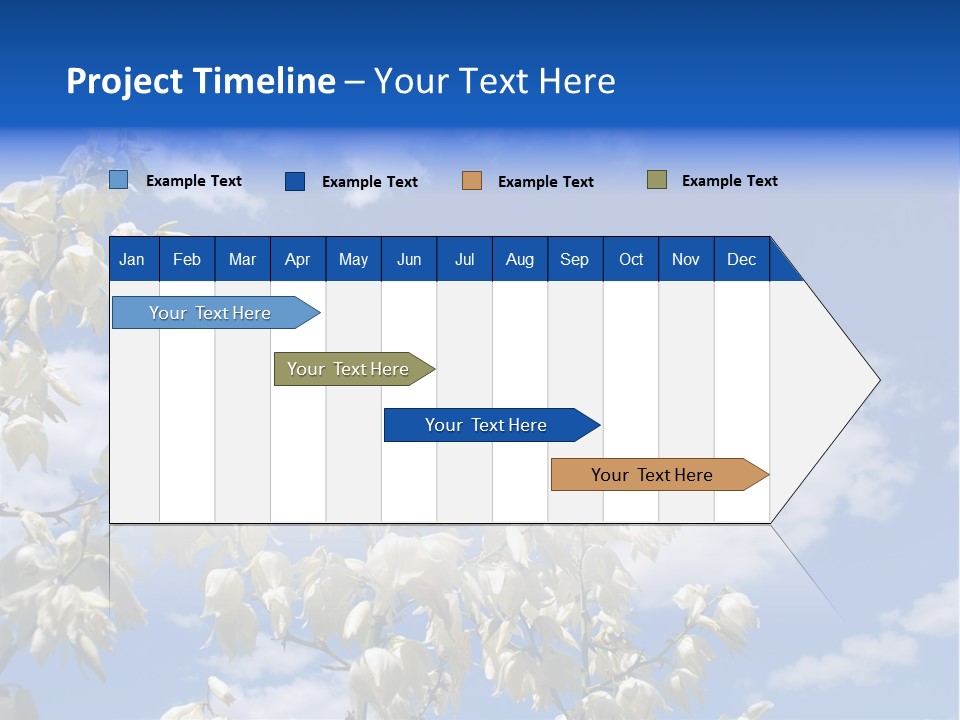 Beautiful Flower Yucca. Closeup PowerPoint Template