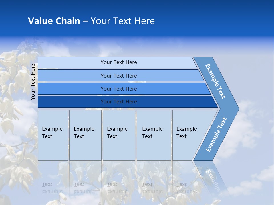 Beautiful Flower Yucca. Closeup PowerPoint Template