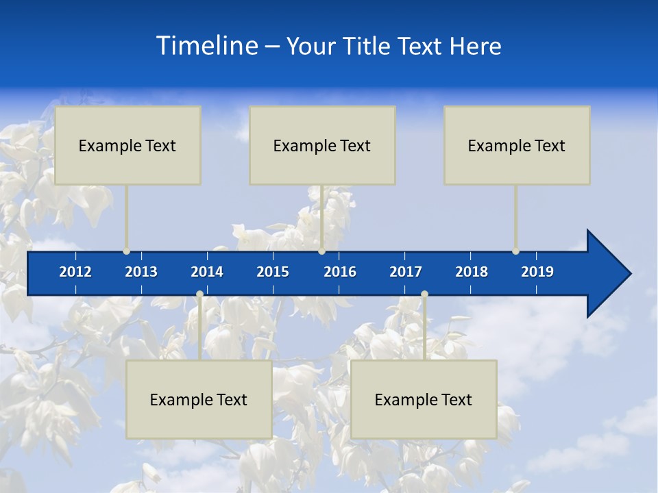 Beautiful Flower Yucca. Closeup PowerPoint Template
