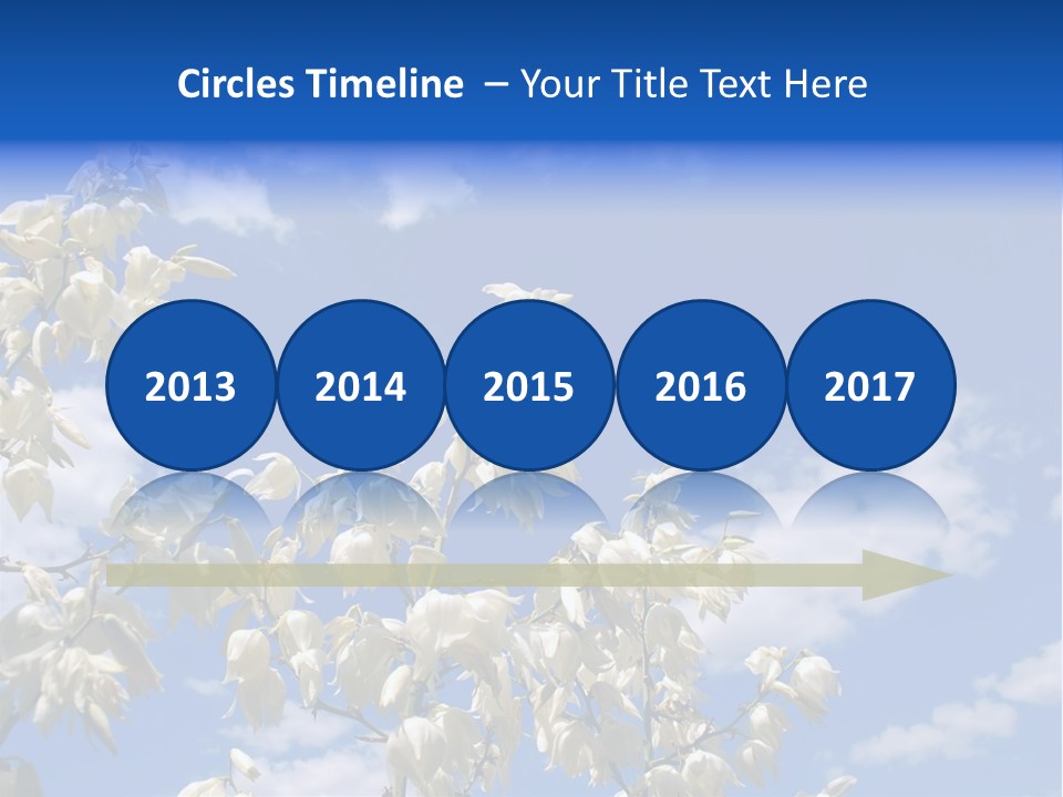 Beautiful Flower Yucca. Closeup PowerPoint Template