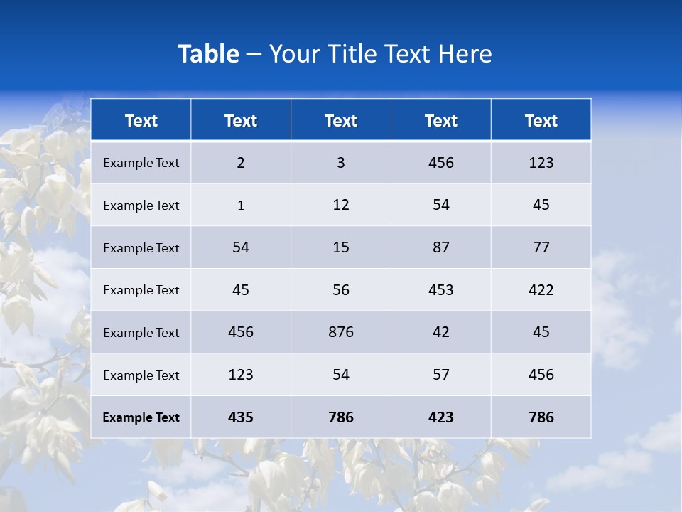 Beautiful Flower Yucca. Closeup PowerPoint Template