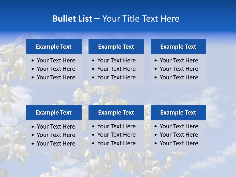 Beautiful Flower Yucca. Closeup PowerPoint Template