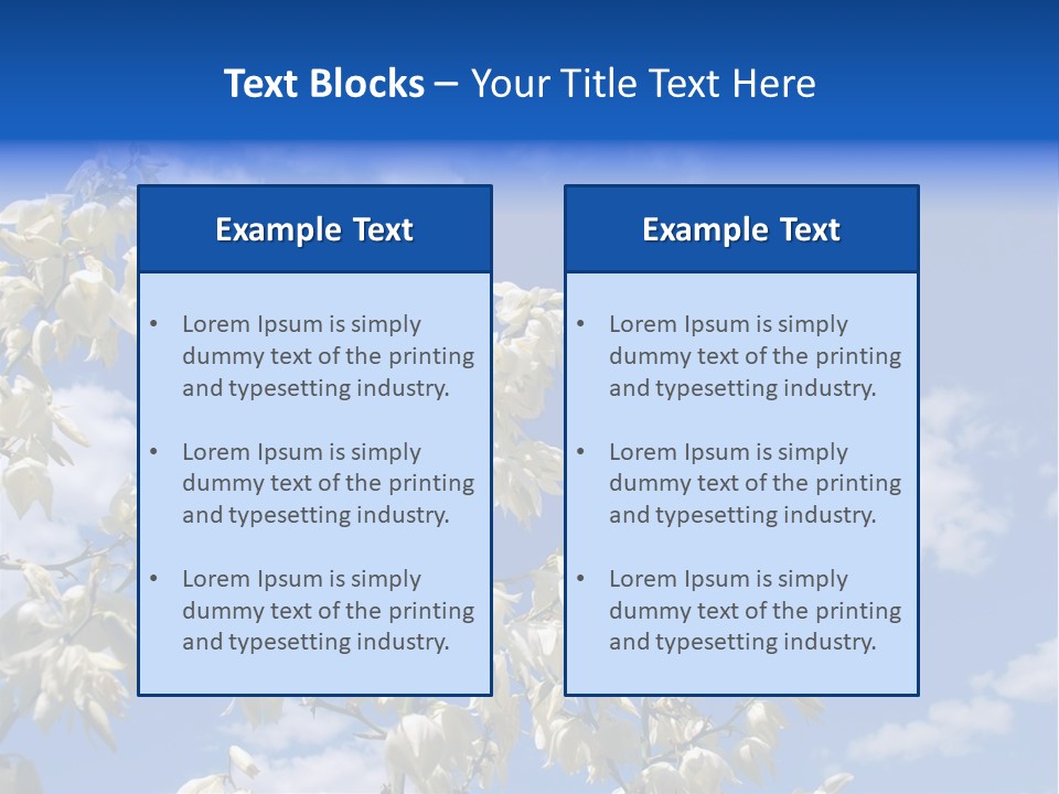Beautiful Flower Yucca. Closeup PowerPoint Template