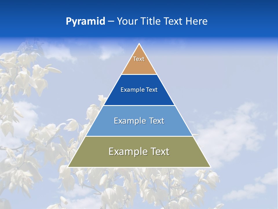 Beautiful Flower Yucca. Closeup PowerPoint Template