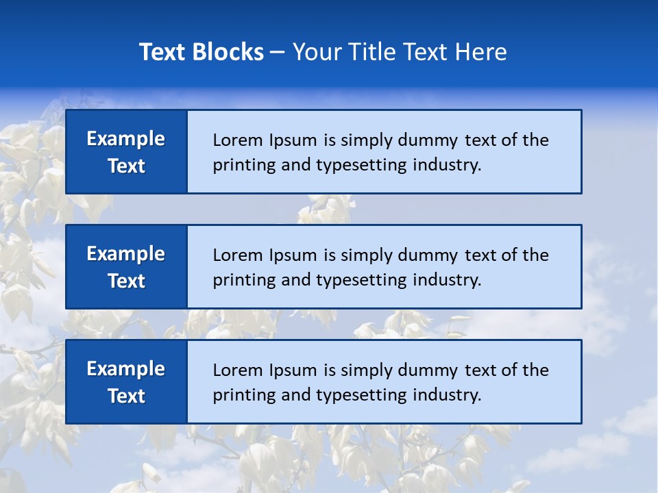 Beautiful Flower Yucca. Closeup PowerPoint Template