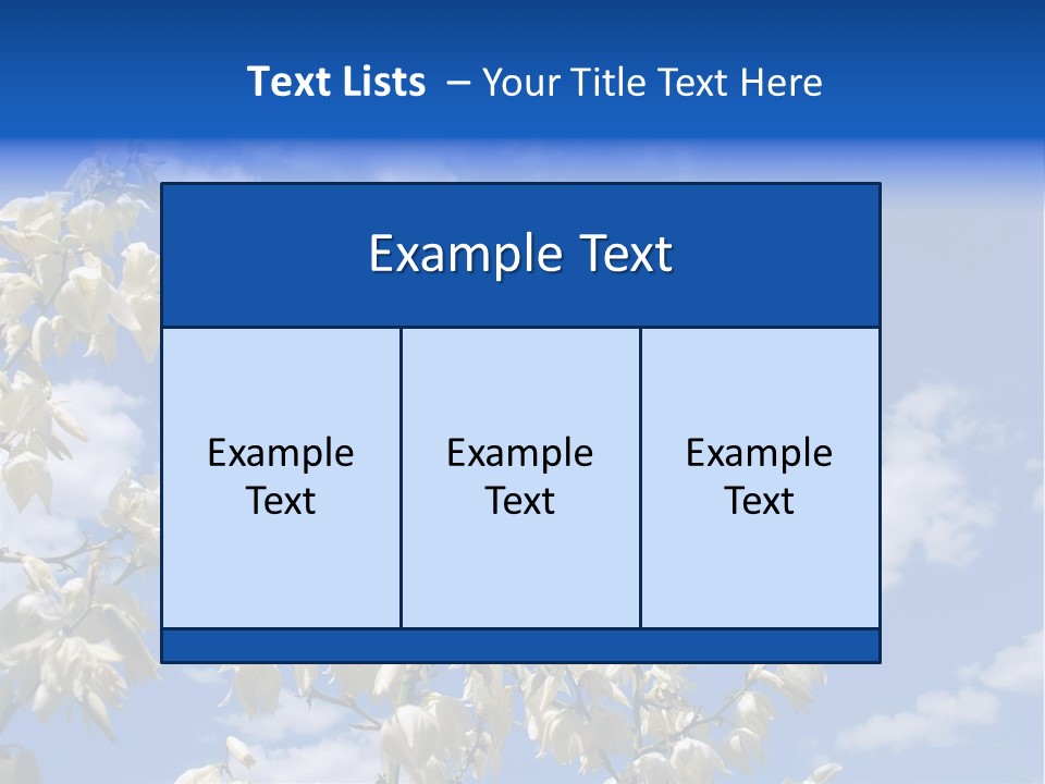 Beautiful Flower Yucca. Closeup PowerPoint Template