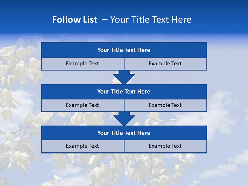 Beautiful Flower Yucca. Closeup PowerPoint Template