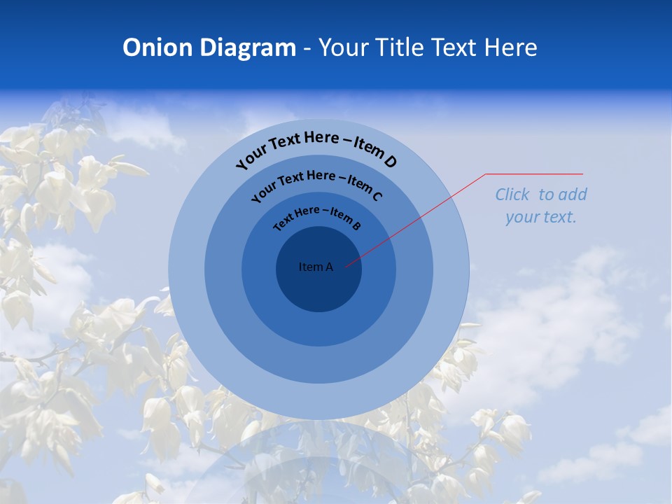 Beautiful Flower Yucca. Closeup PowerPoint Template