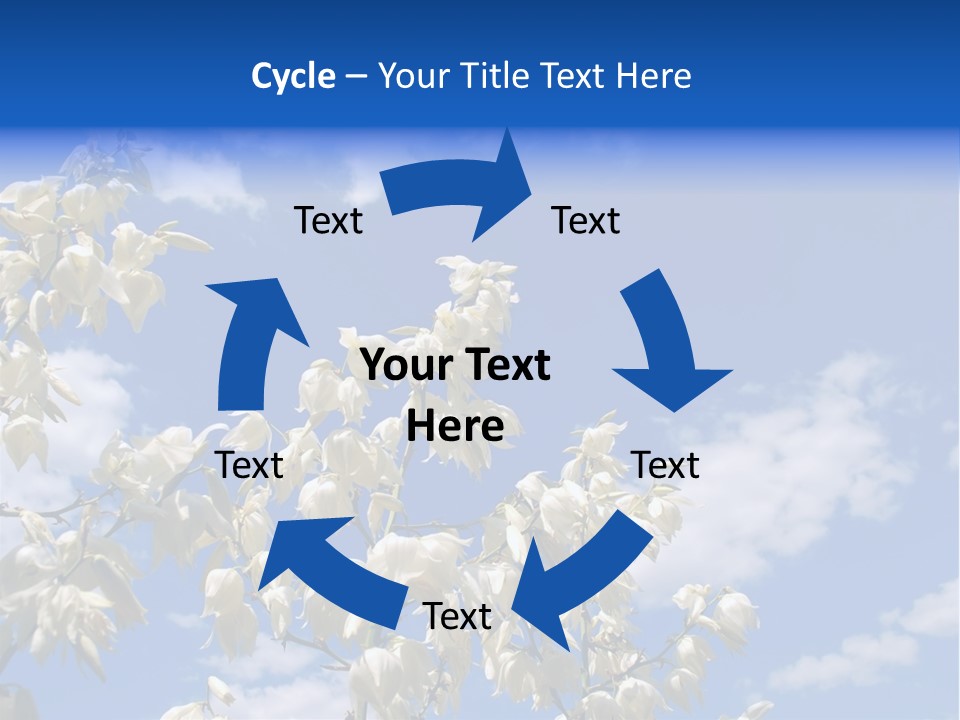 Beautiful Flower Yucca. Closeup PowerPoint Template