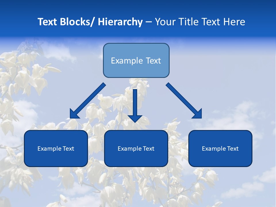 Beautiful Flower Yucca. Closeup PowerPoint Template