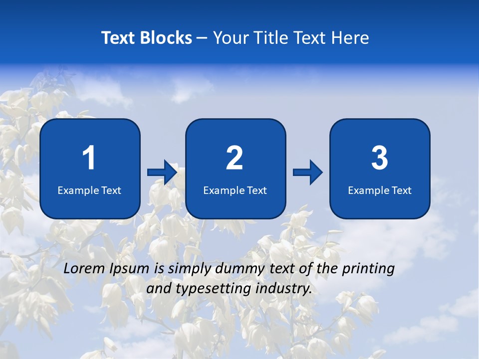 Beautiful Flower Yucca. Closeup PowerPoint Template