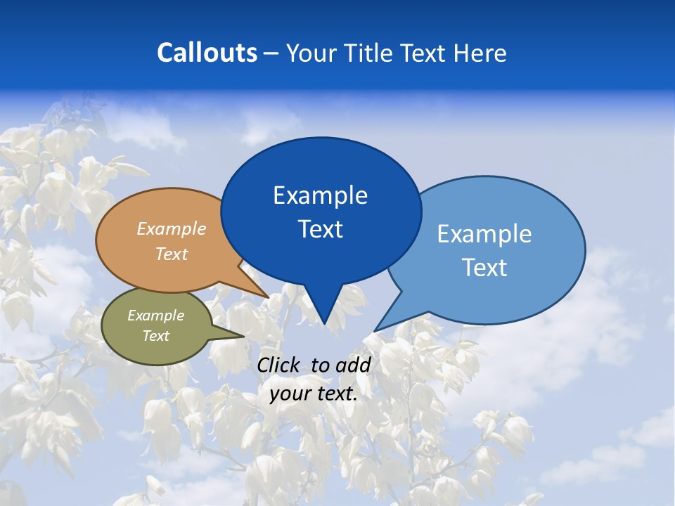 Beautiful Flower Yucca. Closeup PowerPoint Template