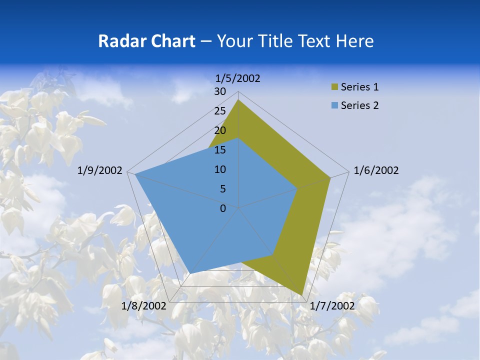 Beautiful Flower Yucca. Closeup PowerPoint Template