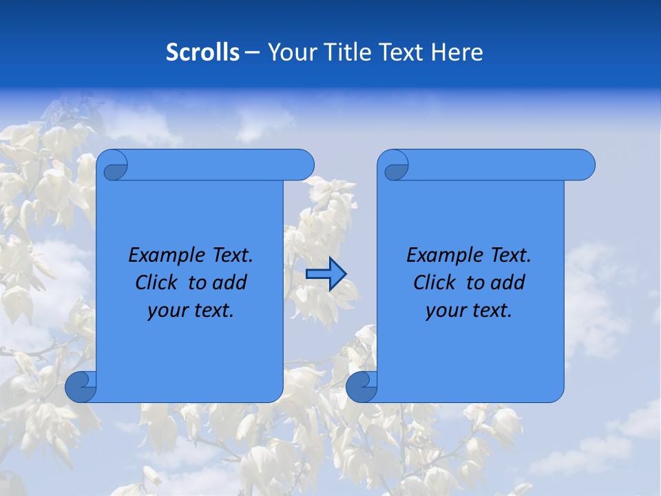 Beautiful Flower Yucca. Closeup PowerPoint Template
