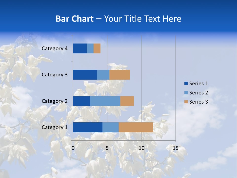 Beautiful Flower Yucca. Closeup PowerPoint Template