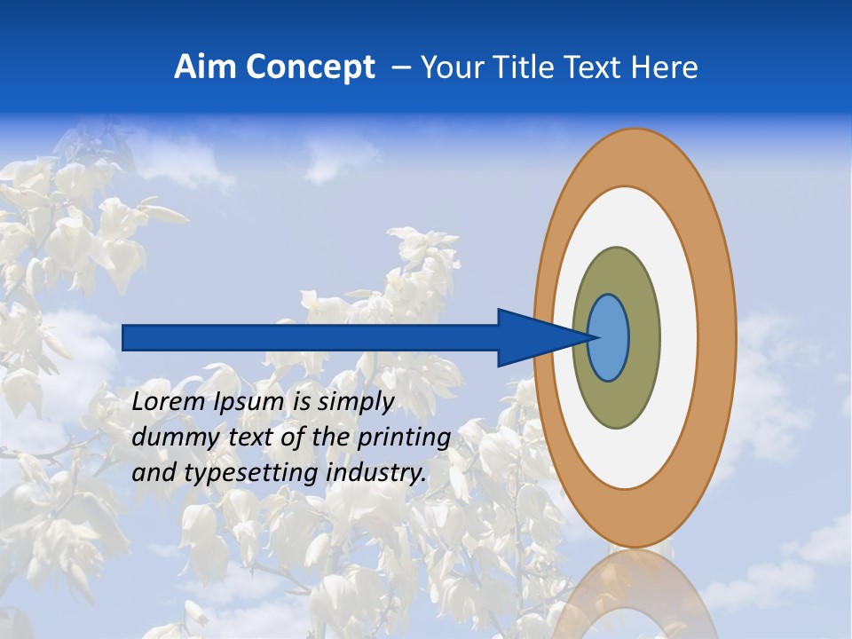 Beautiful Flower Yucca. Closeup PowerPoint Template