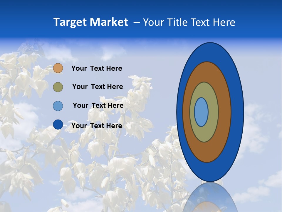 Beautiful Flower Yucca. Closeup PowerPoint Template