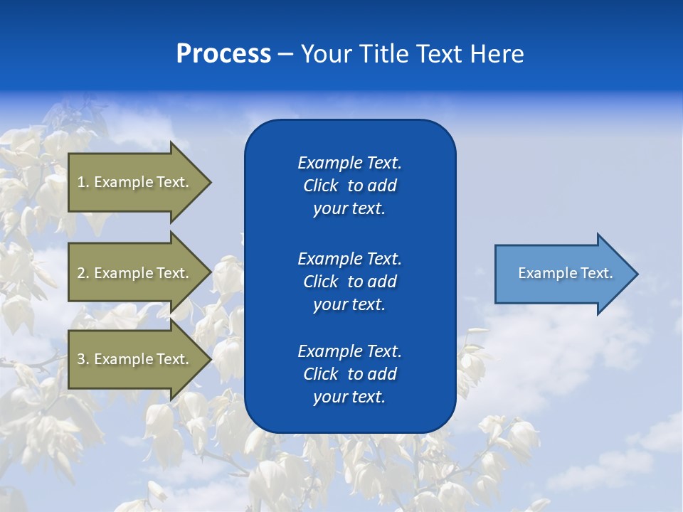 Beautiful Flower Yucca. Closeup PowerPoint Template