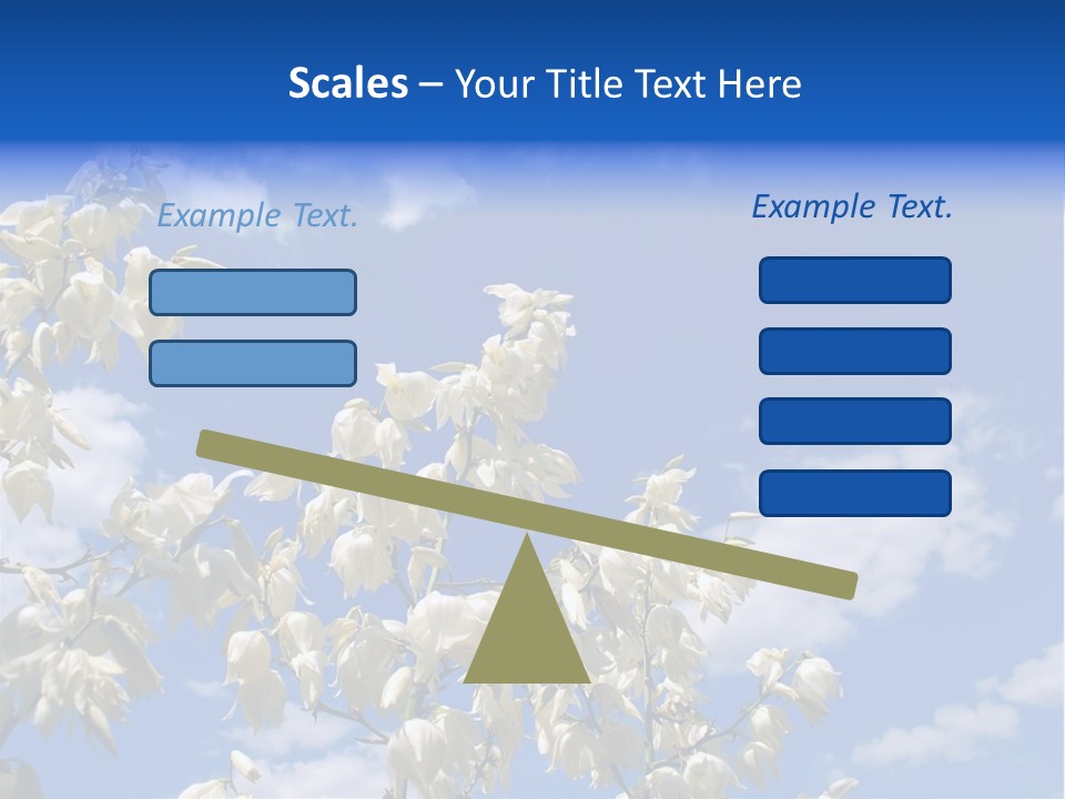 Beautiful Flower Yucca. Closeup PowerPoint Template