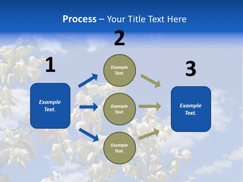 Beautiful Flower Yucca. Closeup PowerPoint Template