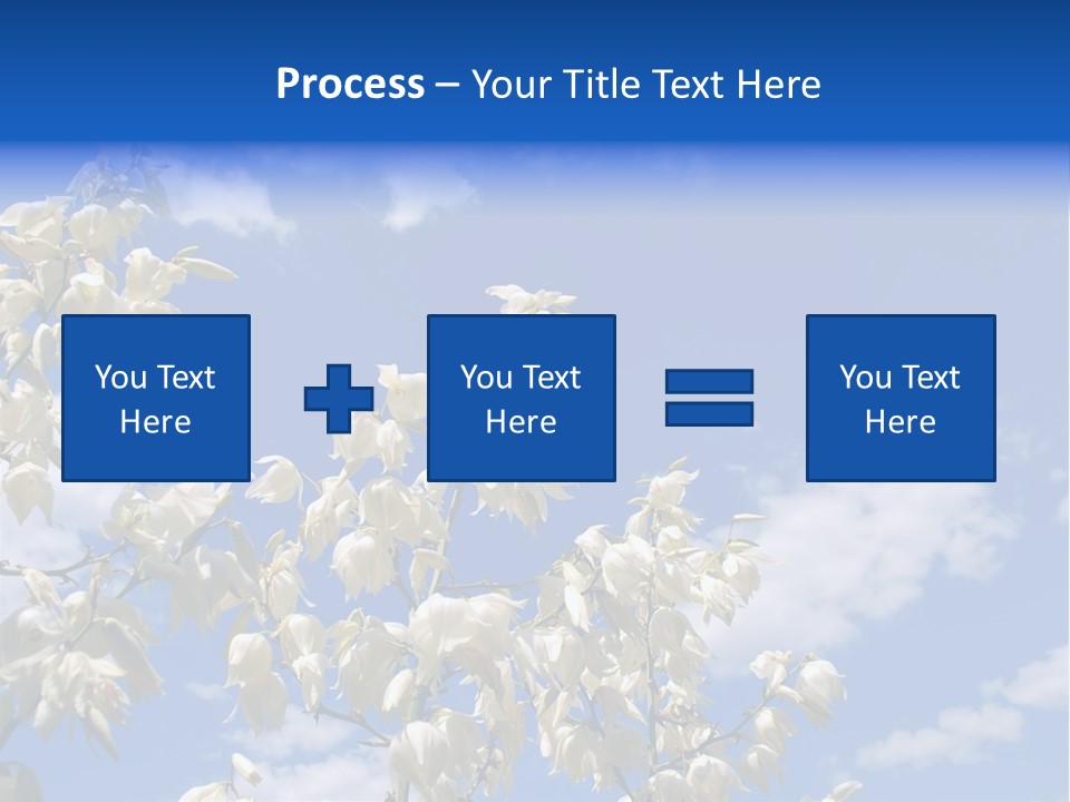 Beautiful Flower Yucca. Closeup PowerPoint Template