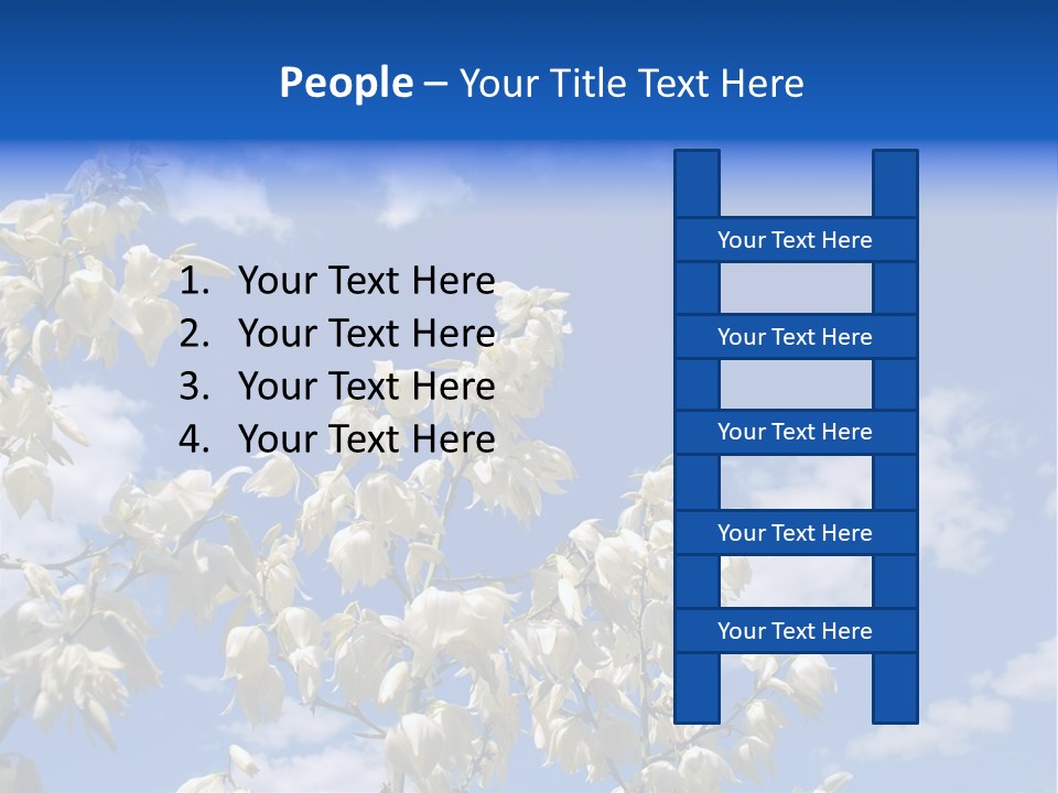 Beautiful Flower Yucca. Closeup PowerPoint Template