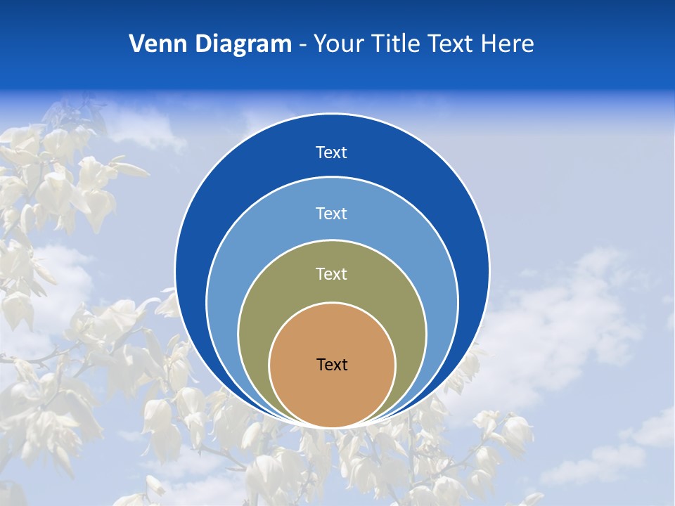 Beautiful Flower Yucca. Closeup PowerPoint Template