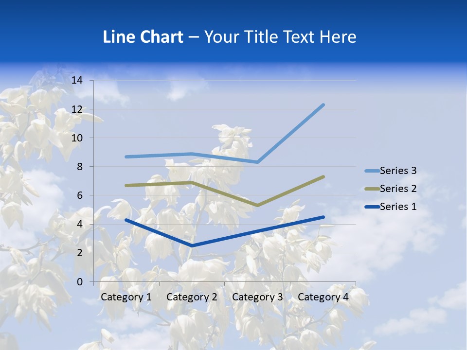 Beautiful Flower Yucca. Closeup PowerPoint Template