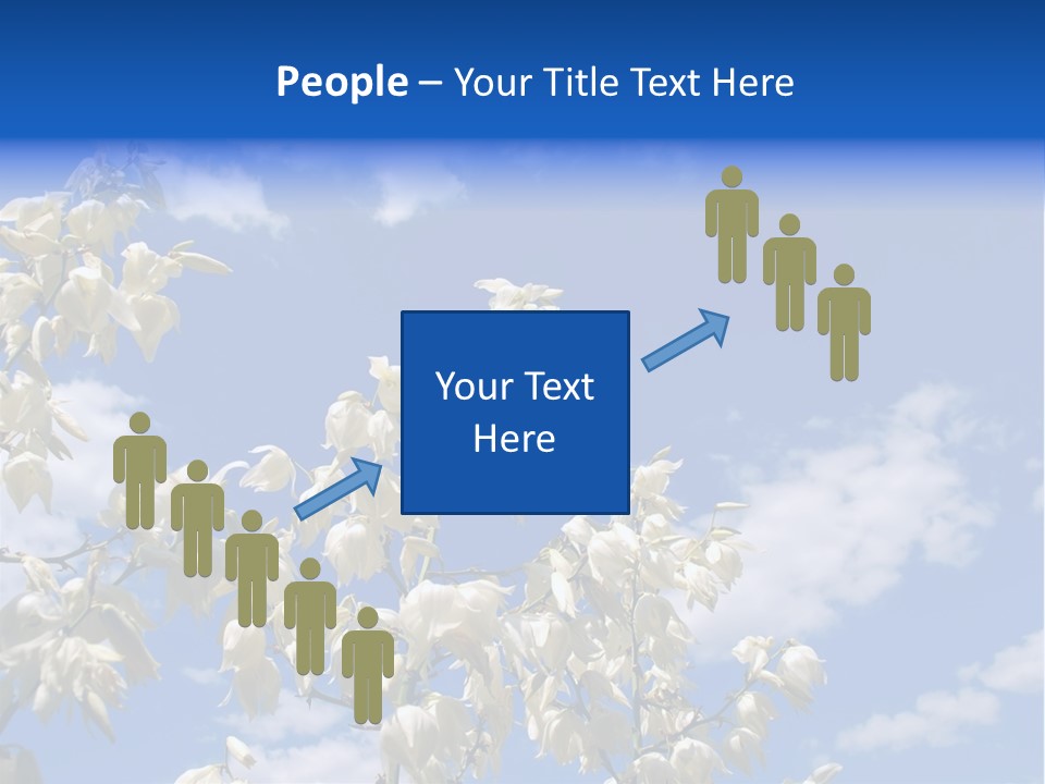 Beautiful Flower Yucca. Closeup PowerPoint Template