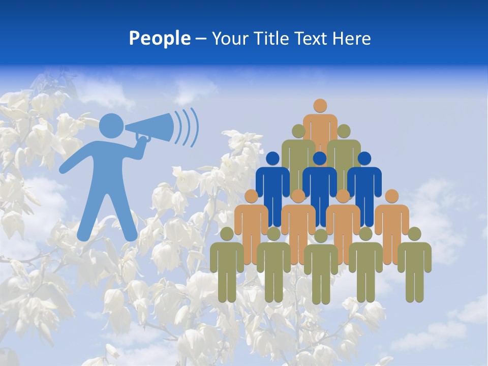 Beautiful Flower Yucca. Closeup PowerPoint Template