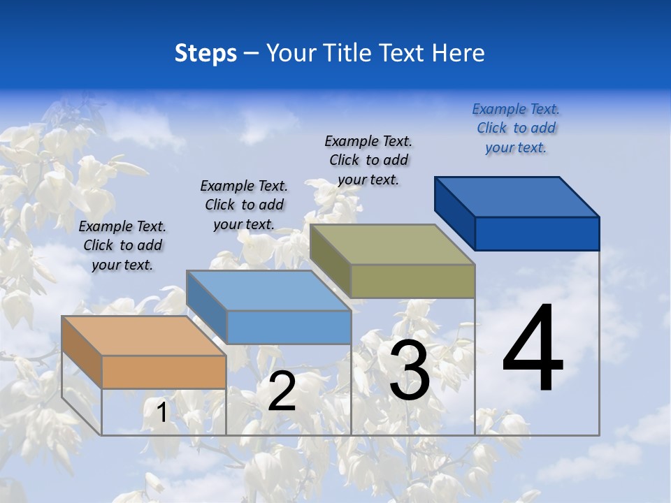 Beautiful Flower Yucca. Closeup PowerPoint Template