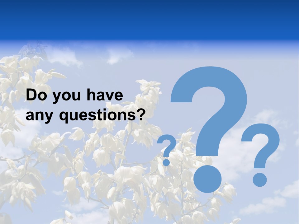 Beautiful Flower Yucca. Closeup PowerPoint Template