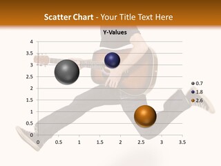 Passionate Guitarist Jumps PowerPoint Template