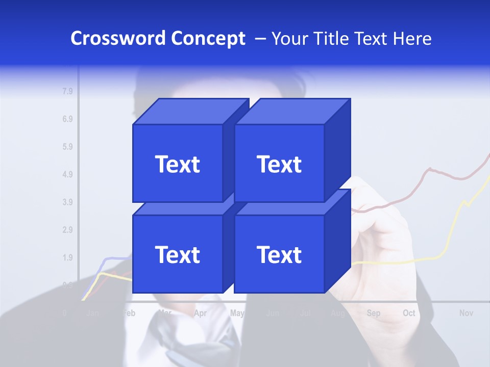 Attractive Business Man Drawing On A Graph PowerPoint Template
