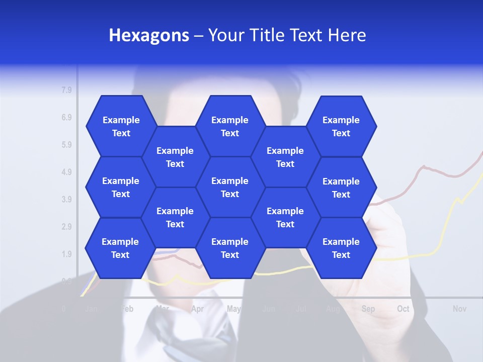 Attractive Business Man Drawing On A Graph PowerPoint Template