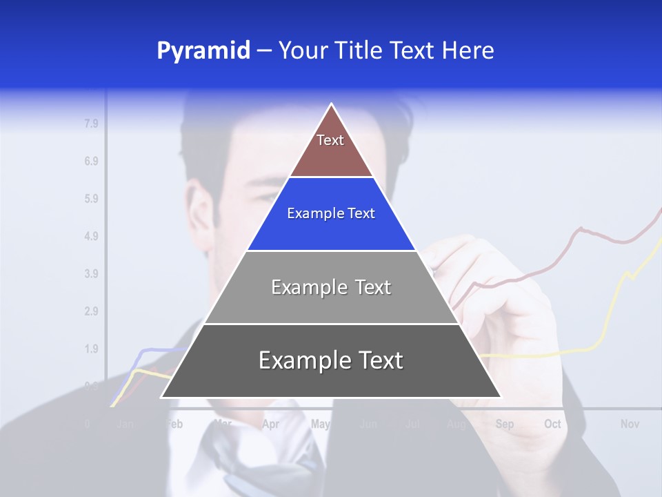 Attractive Business Man Drawing On A Graph PowerPoint Template